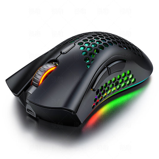 A3 Silent Wireless Rechargeable Gaming Mouse with 1600 DPI and 4-Way Wheel