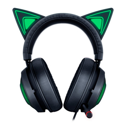 Glowing Cat Earphones with Head-Mounted Design and Wireless-Free Convenience