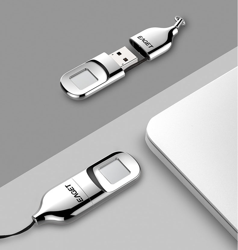 Fingerprint Encryption USB Disk with 32GB/64GB Capacity and Durable Metal Shell